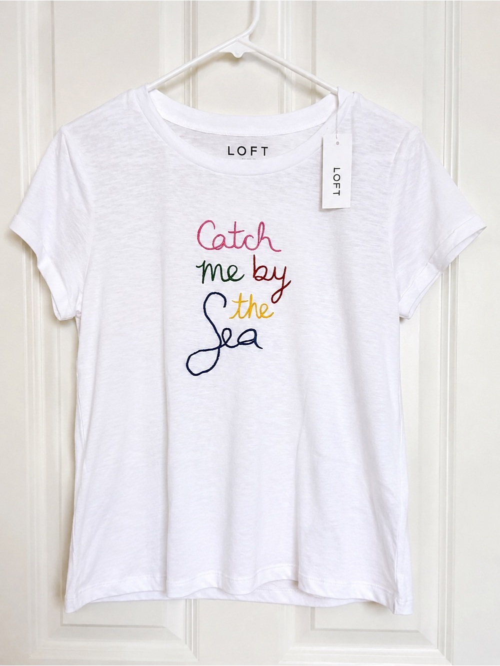 LOFT Catch Me By The Sea Graphic Tee NWT Size S